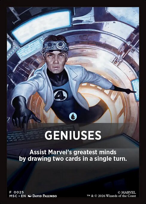 Geniuses - Marvel Super Heroes Jumpstart Front Cards (#25) - Illustrated by David Palumbo - Magic: The Gathering Card