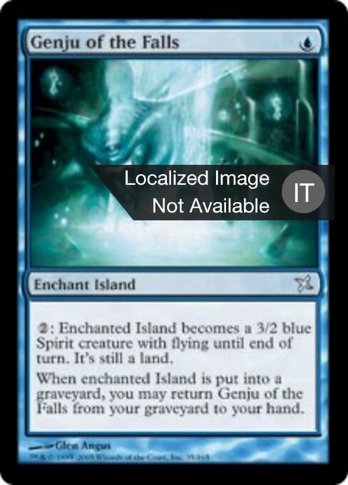 滝の源獣 (Genju of the Falls) - Masters 25 (#59) - Illustrated by Glen Angus - Magic: The Gathering Card