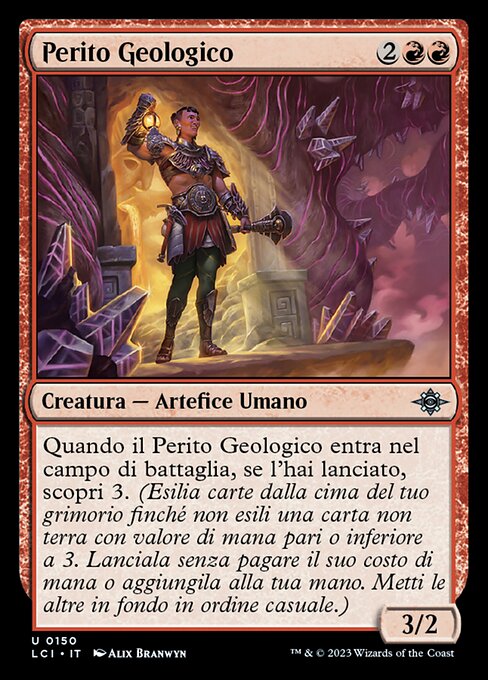 Perito Geologico (Geological Appraiser) - The Lost Caverns of Ixalan (#150) - Illustrated by Alix Branwyn - Magic: The Gathering Card