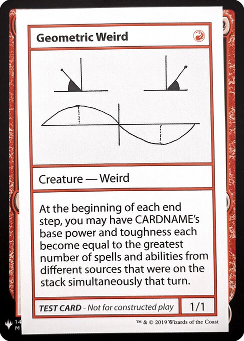 Geometric Weird - Mystery Booster Playtest Cards 2019 (#69) - Illustrated by Matthew Gregory - Magic: The Gathering Card