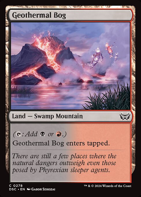 Geothermal Bog - Duskmourn: House of Horror Commander Magic card