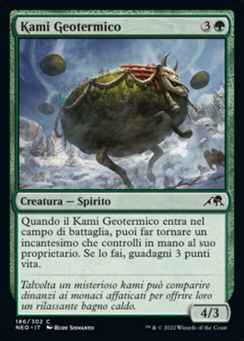 Kami Geotermico (Geothermal Kami) - Kamigawa: Neon Dynasty (#186) - Illustrated by Rudy Siswanto - Magic: The Gathering Card
