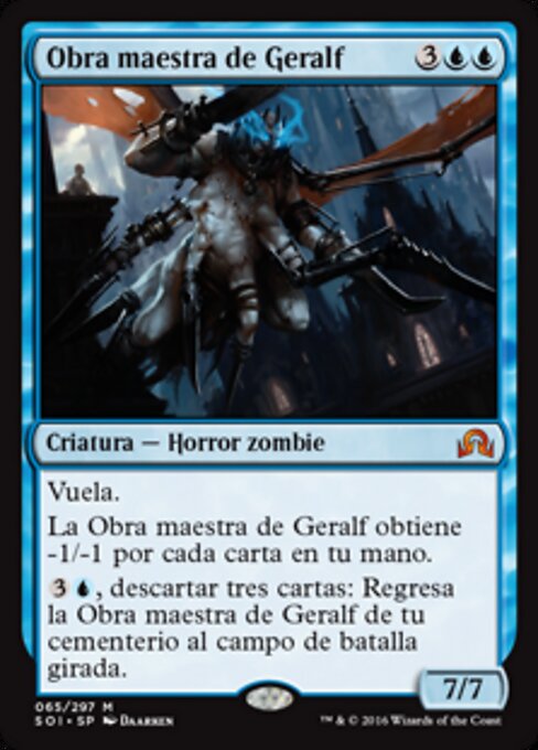 Geralfs Meisterstück (Geralf's Masterpiece) - Shadows over Innistrad (#65) - Illustrated by Daarken - Magic: The Gathering Card