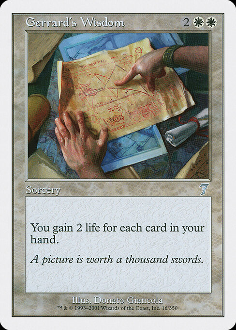 Gerrard's Wisdom - Seventh Edition Magic card