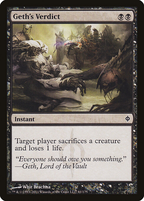 Geth's Verdict - New Phyrexia Magic card