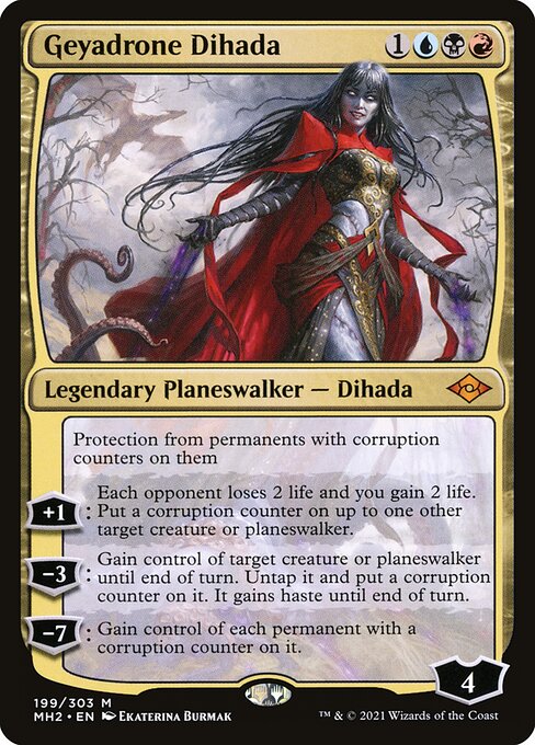 Geyadrone Dihada - Modern Horizons 2 (#199) - Illustrated by Ekaterina Burmak - Magic: The Gathering Card