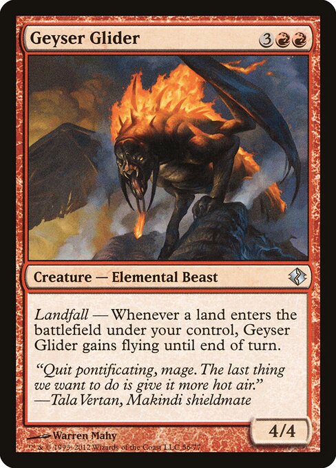 Geyser Glider - Duel Decks: Venser vs. Koth Magic card