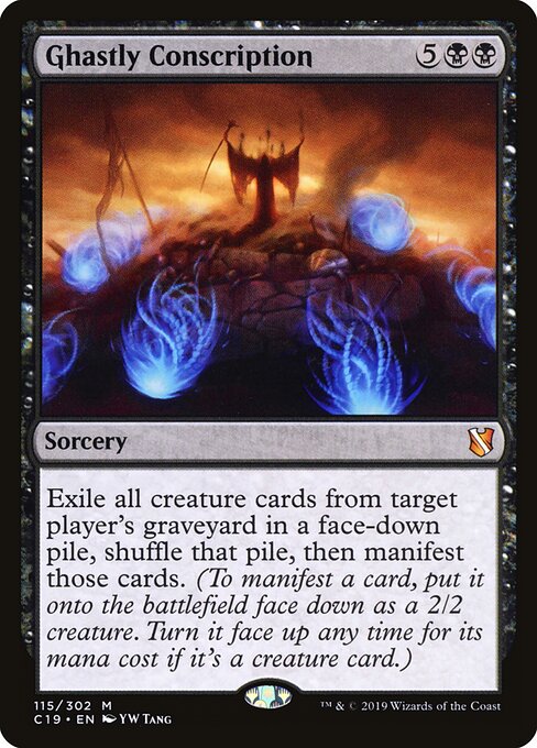 Ghastly Conscription - Commander 2019 (#115) - Illustrated by YW Tang - Magic: The Gathering Card
