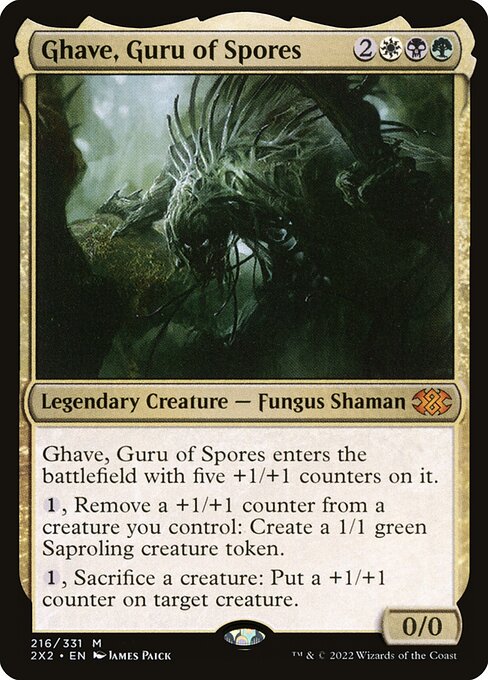 Ghave, Guru of Spores - Double Masters 2022 (#216) - Illustrated by James Paick - Magic: The Gathering Card