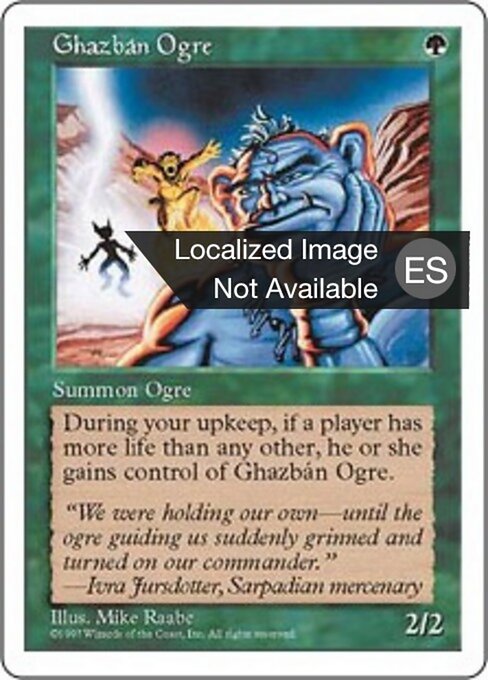 ガズバンのオーガ (Ghazbán Ogre) - Fifth Edition (#298) - Illustrated by Mike Raabe - Magic: The Gathering Card