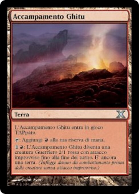 Accampamento Ghitu (Ghitu Encampment) - Foundations Jumpstart (#155) - Illustrated by Rockey Chen - Magic: The Gathering Card
