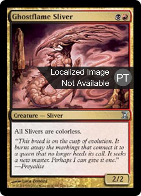 Fragmentado llama fantasmal (Ghostflame Sliver) - Time Spiral (#239) - Illustrated by Luca Zontini - Magic: The Gathering Card