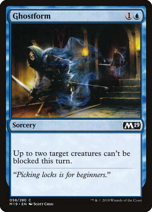 Ghostform - Core Set 2019 Magic card