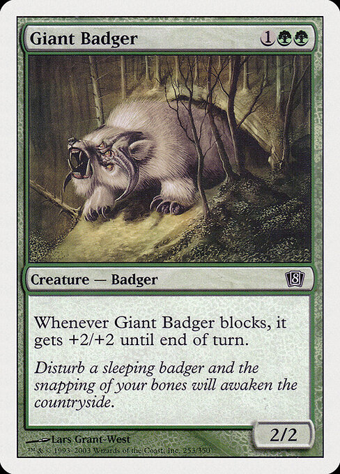 Giant Badger - Eighth Edition Magic card