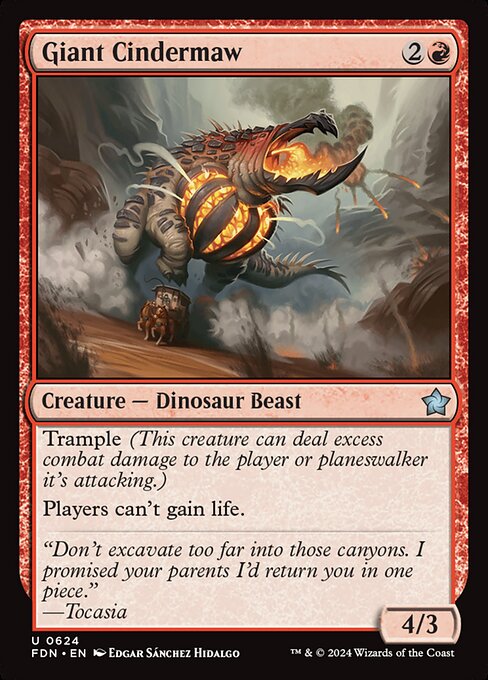 Giant Cindermaw - Foundations Magic card