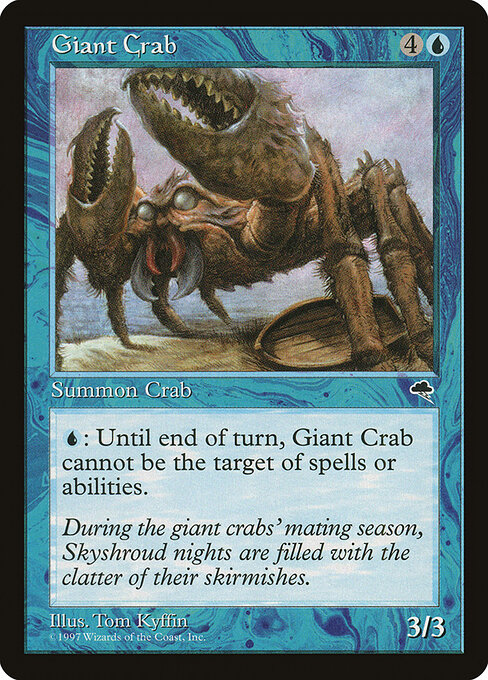 Riesenkrabbe (Giant Crab) - Tempest (#66) - Illustrated by Tom Kyffin - Magic: The Gathering Card