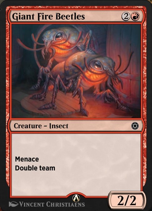 Giant Fire Beetles - Alchemy Horizons: Baldur's Gate (#54) - Illustrated by Vincent Christiaens - Magic: The Gathering Card