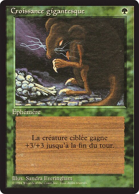 Riesenwuchs (Giant Growth) - Foreign Black Border (#199) - Illustrated by Sandra Everingham - Magic: The Gathering Card
