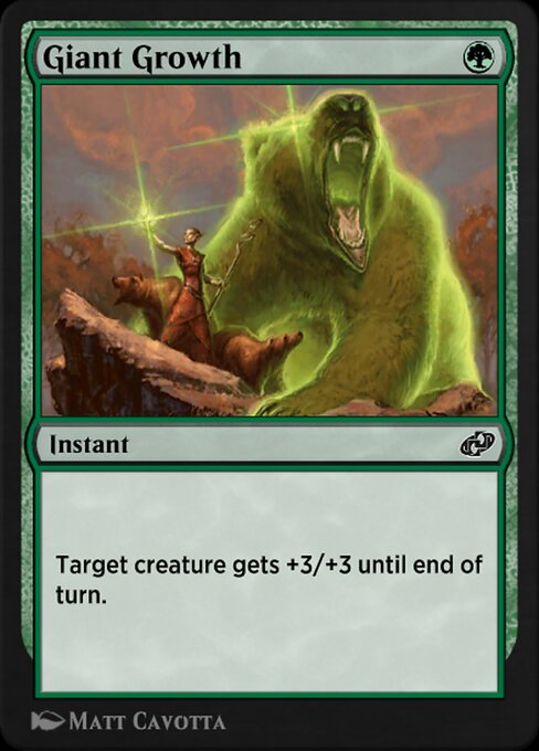 Giant Growth - Jumpstart: Historic Horizons (#790) - Illustrated by Matt Cavotta - Magic: The Gathering Card