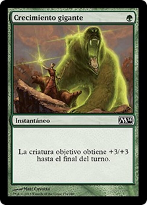 Crescita Gigante (Giant Growth) - Magic 2014 (#174) - Illustrated by Matt Cavotta - Magic: The Gathering Card