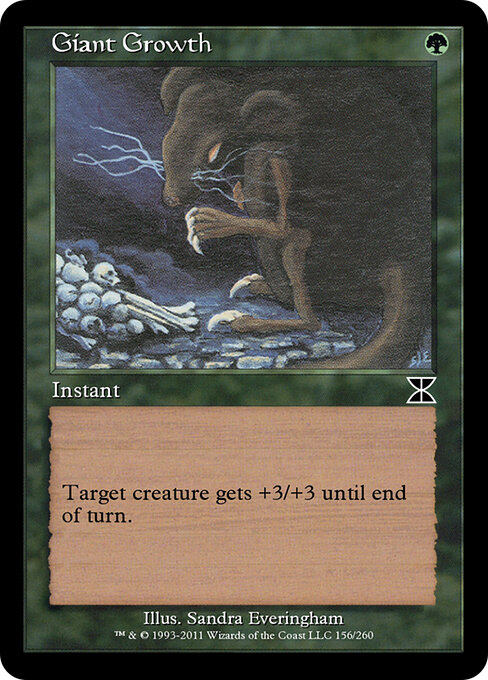 Giant Growth - Masters Edition IV (#156) - Illustrated by Sandra Everingham - Magic: The Gathering Card