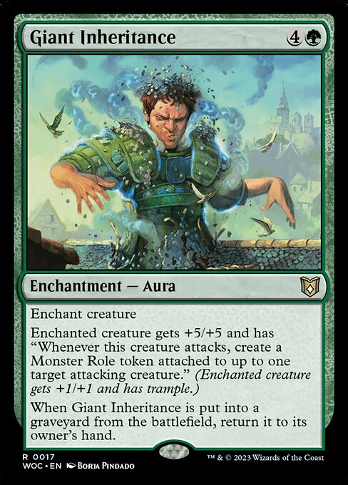 Giant Inheritance - Wilds of Eldraine Commander Magic card