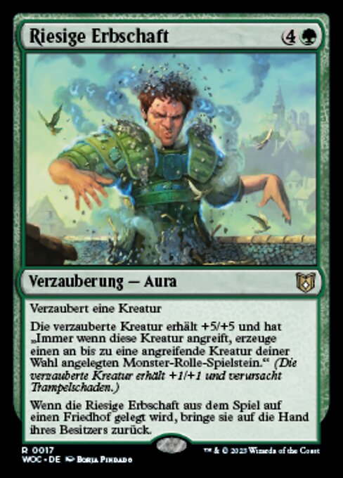 Riesige Erbschaft (Giant Inheritance) - Wilds of Eldraine Commander (#17) - Illustrated by Borja Pindado - Magic: The Gathering Card