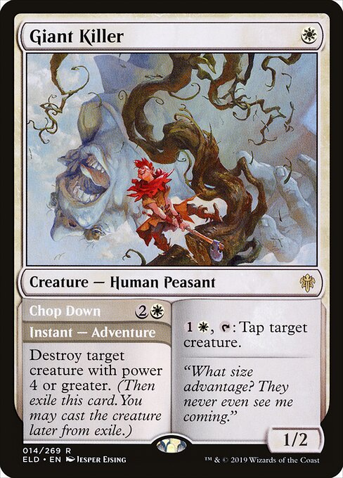 Giant Killer // Chop Down - Throne of Eldraine (#14) - Illustrated by Jesper Ejsing - Magic: The Gathering Card