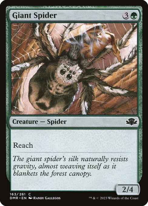 Giant Spider - Dominaria Remastered (#163) - Illustrated by Randy Gallegos - Magic: The Gathering Card