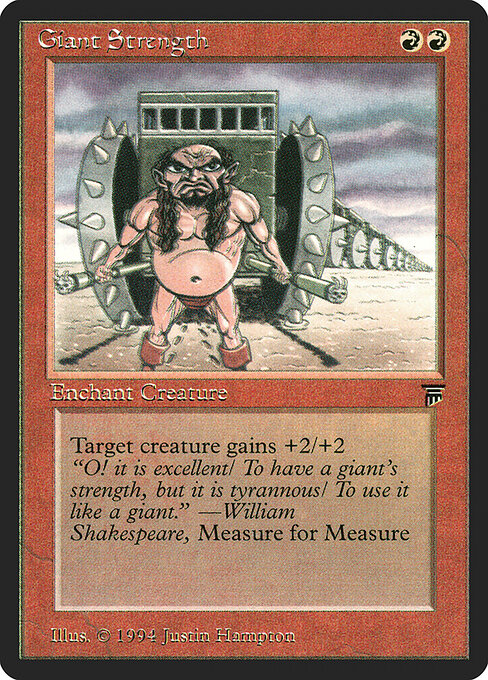 Forza del Gigante (Giant Strength) - Tempest (#178) - Illustrated by Pete Venters - Magic: The Gathering Card