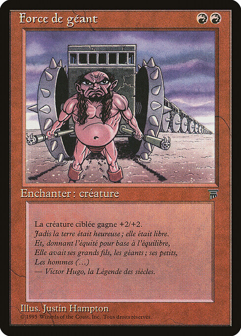 Riesenstärke (Giant Strength) - Renaissance (#86) - Illustrated by Justin Hampton - Magic: The Gathering Card