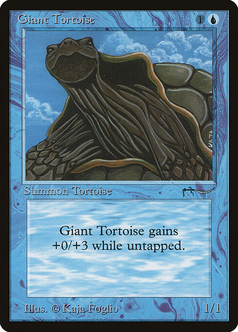 Giant Tortoise - Arabian Nights (#15) - Illustrated by Kaja Foglio - Magic: The Gathering Card