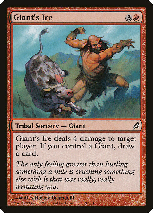 Giant's Ire - Lorwyn Magic card