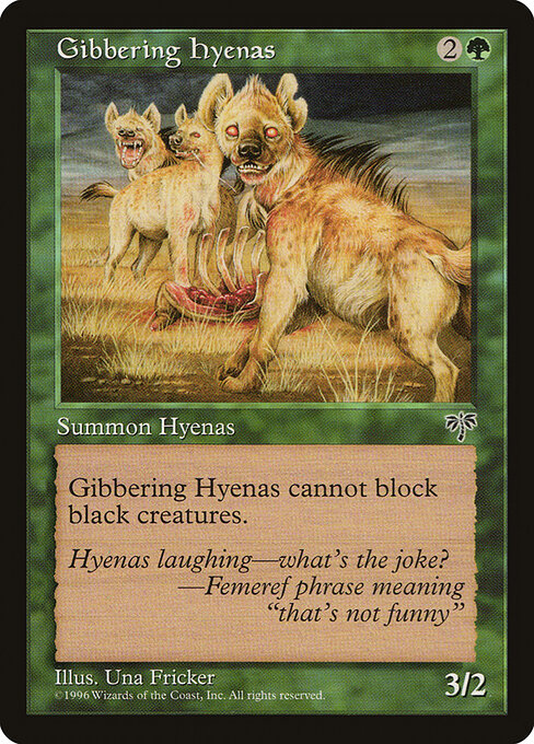 Gibbering Hyenas - Mirage Magic card