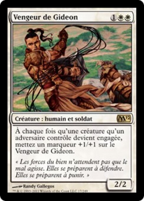 기디온의 응징자 (Gideon's Avenger) - Magic 2012 (#17) - Illustrated by Randy Gallegos - Magic: The Gathering Card