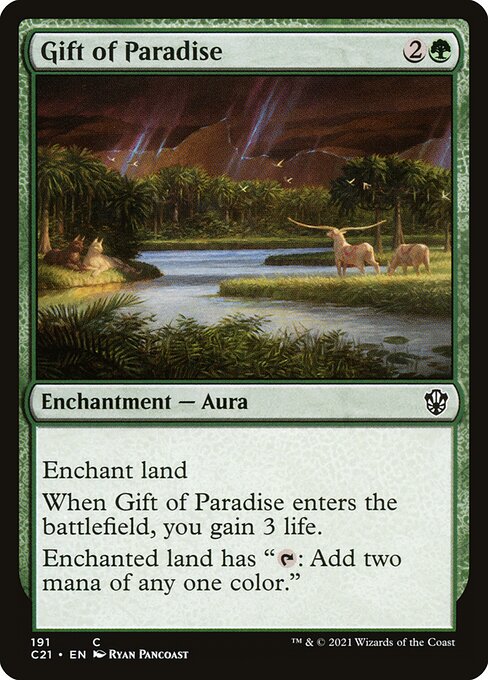 Gift of Paradise - Commander 2021 (#191) - Illustrated by Ryan Pancoast - Magic: The Gathering Card