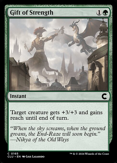 Gift of Strength - Ravnica: Clue Edition Magic card