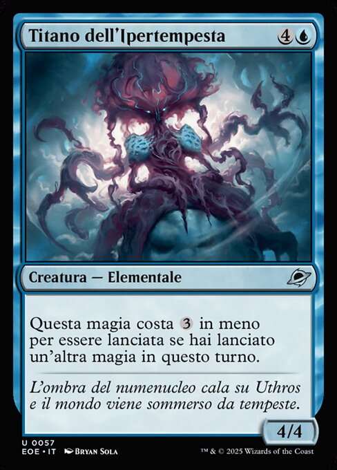 猛（もう）嵐（らん）のタイタン (Gigastorm Titan) - Edge of Eternities (#57) - Illustrated by Bryan Sola - Magic: The Gathering Card