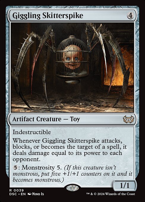 Giggling Skitterspike - Duskmourn: House of Horror Commander Magic card