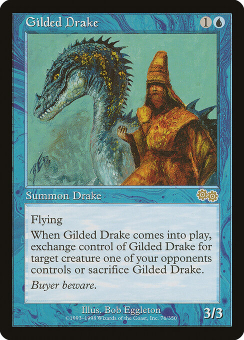 Gilded Drake - Urza's Saga Magic card