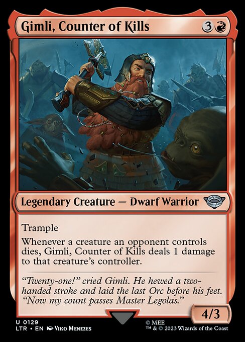 Gimli, Counter of Kills - The Lord of the Rings: Tales of Middle-earth Magic card