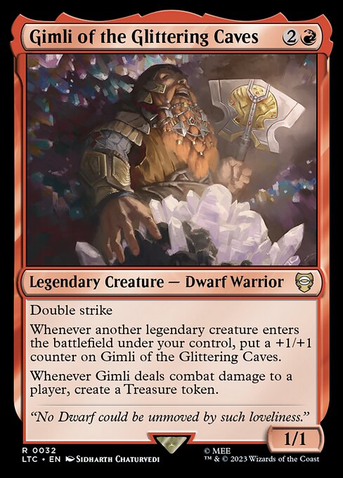 Gimli of the Glittering Caves - Tales of Middle-earth Commander Magic card