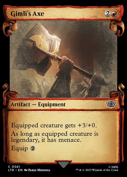Gimli's Axe - The Lord of the Rings: Tales of Middle-earth (#581) - Illustrated by Pablo Mendoza - Magic: The Gathering Card