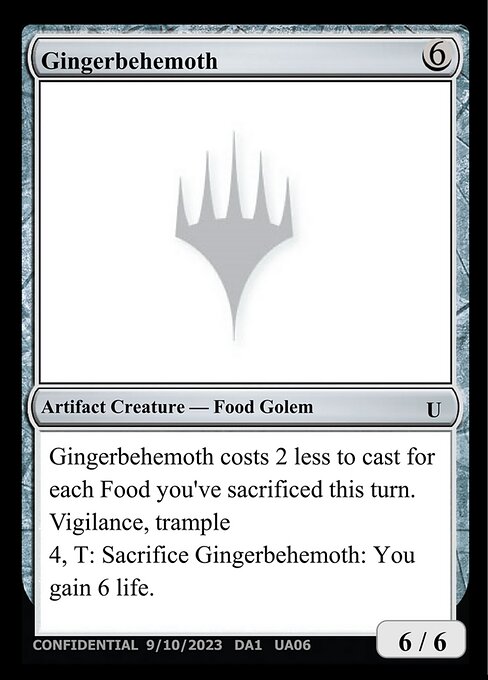 Gingerbehemoth - Unknown Event (#UA06a) - Magic: The Gathering Card