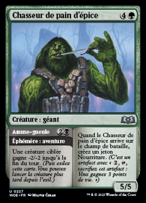 Gingerbread Hunter // Puny Snack - Wilds of Eldraine (#227) - Illustrated by Milivoj Ćeran - Magic: The Gathering Card