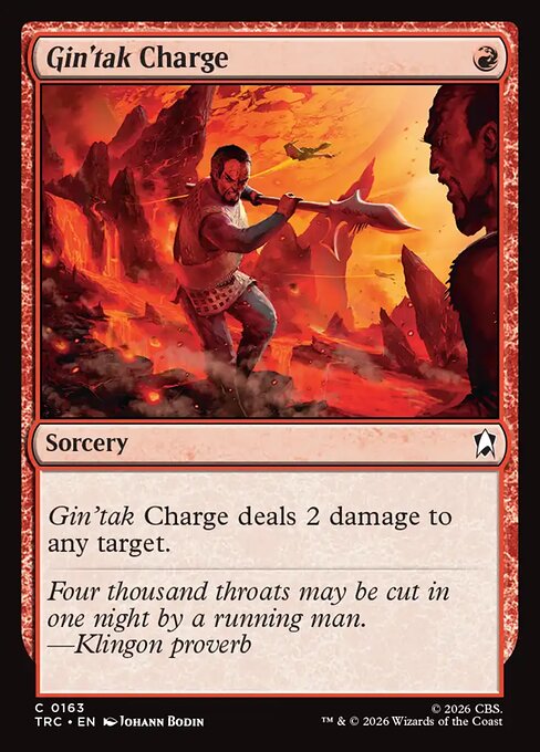 Gin'tak Charge - Star Trek Commander (#163) - Illustrated by Johann Bodin - Magic: The Gathering Card