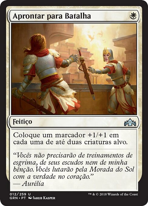 Prepararsi alla Battaglia (Gird for Battle) - Guilds of Ravnica (#12) - Illustrated by Jakub Kasper - Magic: The Gathering Card