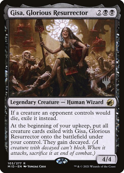 Gisa, Glorious Resurrector - Innistrad: Midnight Hunt Promos (#103p) - Illustrated by Yongjae Choi - Magic: The Gathering Card