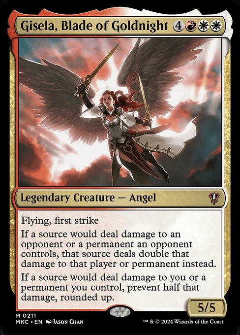 Gisela, Blade of Goldnight - Murders at Karlov Manor Commander (#211) - Illustrated by Jason Chan - Magic: The Gathering Card