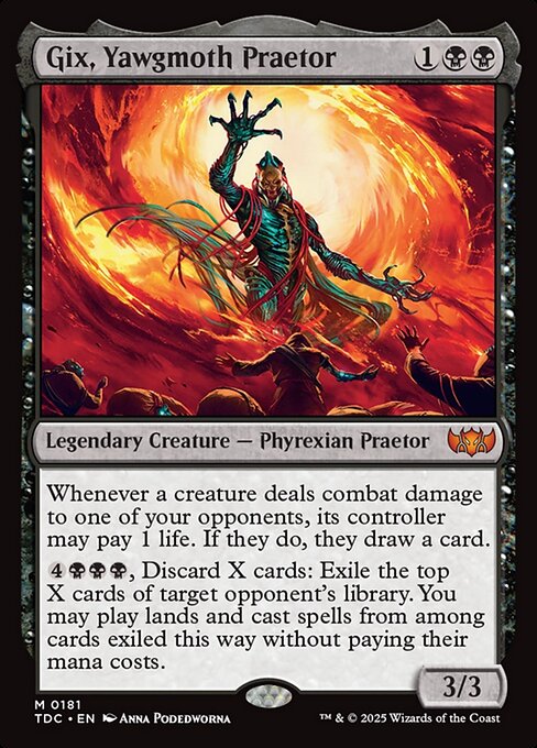 Gix, Yawgmoth Praetor - Tarkir: Dragonstorm Commander Magic card